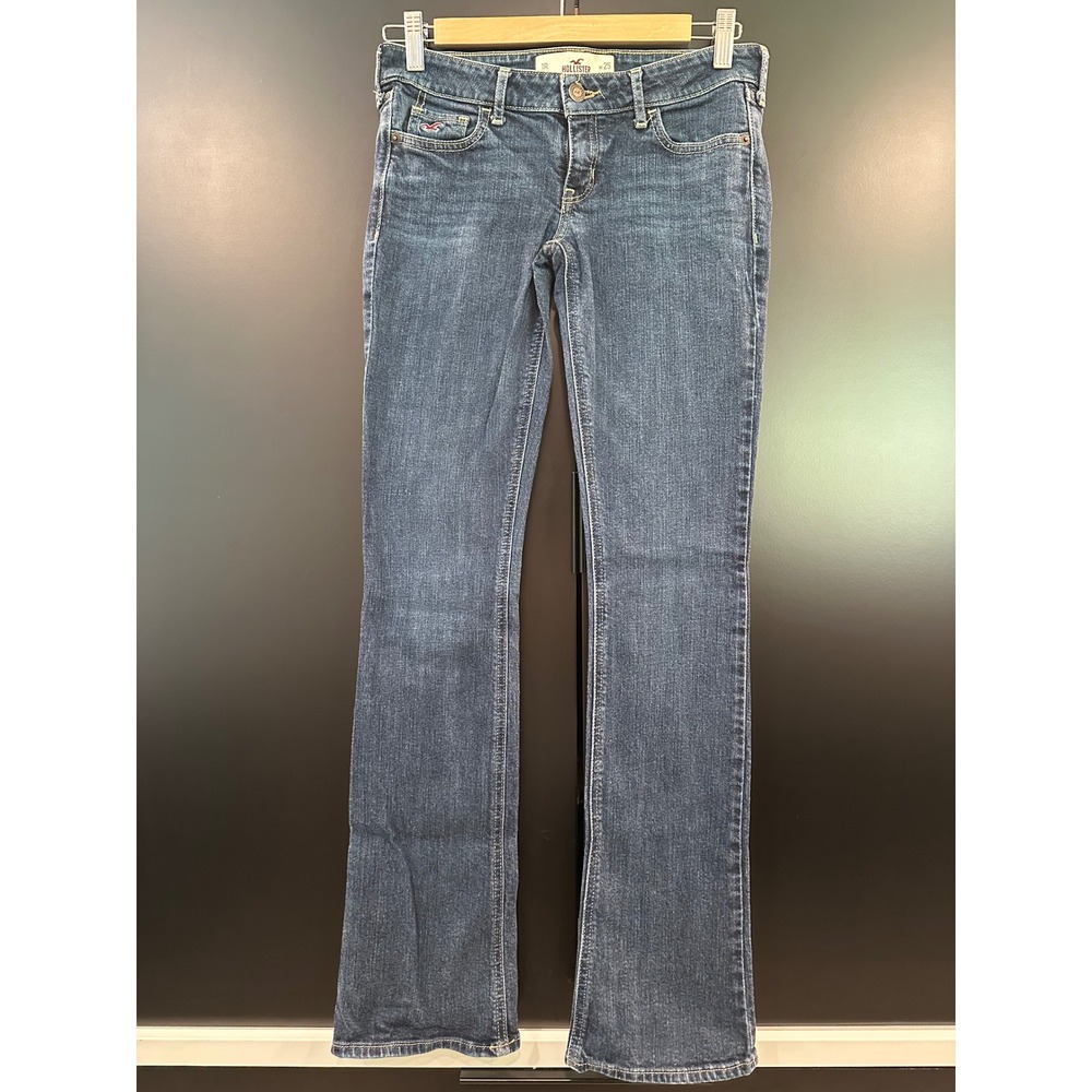 Hollister Dark Wash Low Rise Bootcut Jeans Size 1R W25 L33 Y2K Denim
